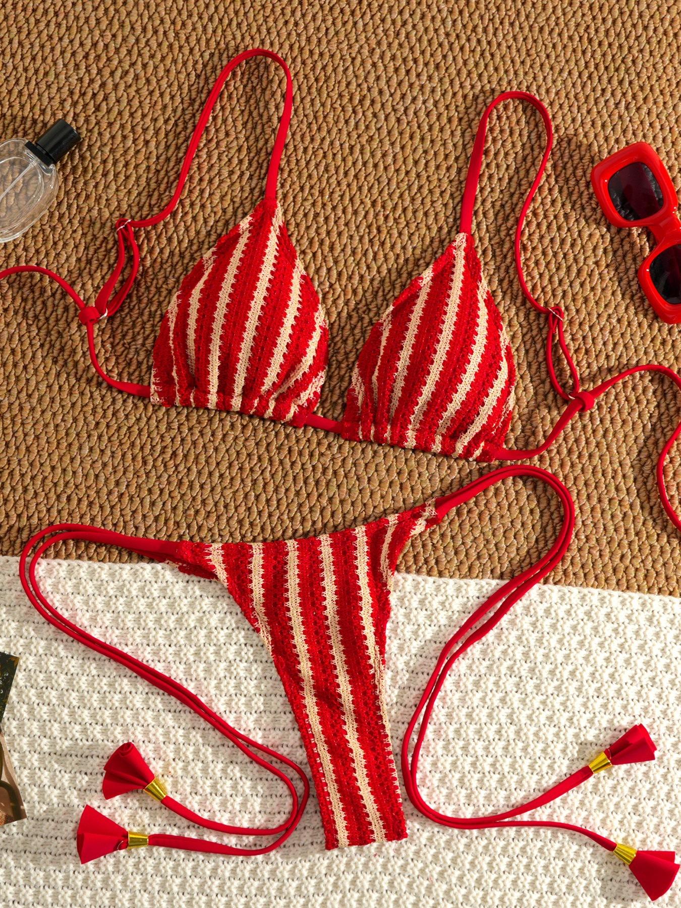 European And American Bikini Suit Special Fabric Multi-Color Double Fabric Lace-Up Swimsuit Women S Swimsuit S красный
European And American Bikini Suit Special Fabric Multi-Color Double Fabric Lace-Up Swimsuit Women S Swimsuit S красный
