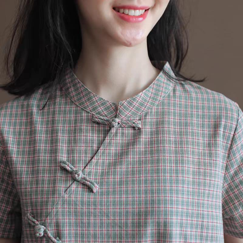 2025 summer new retro improved cheongsam loose Mori plaid medium and long a-word dress XXL
2025 summer new retro improved cheongsam loose Mori plaid medium and long a-word dress XXL