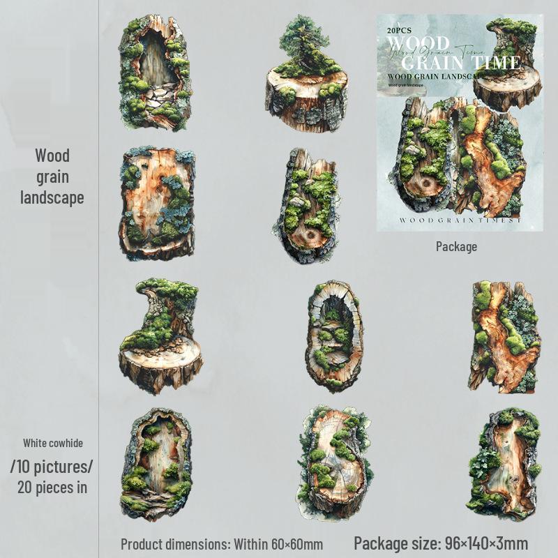 Ketchup Girl Tree Theme Wood Grain Stickers: 20 White-Edgeless Sheets, 6 Styles
Ketchup Girl Tree Theme Wood Grain Stickers: 20 White-Edgeless Sheets, 6 Styles