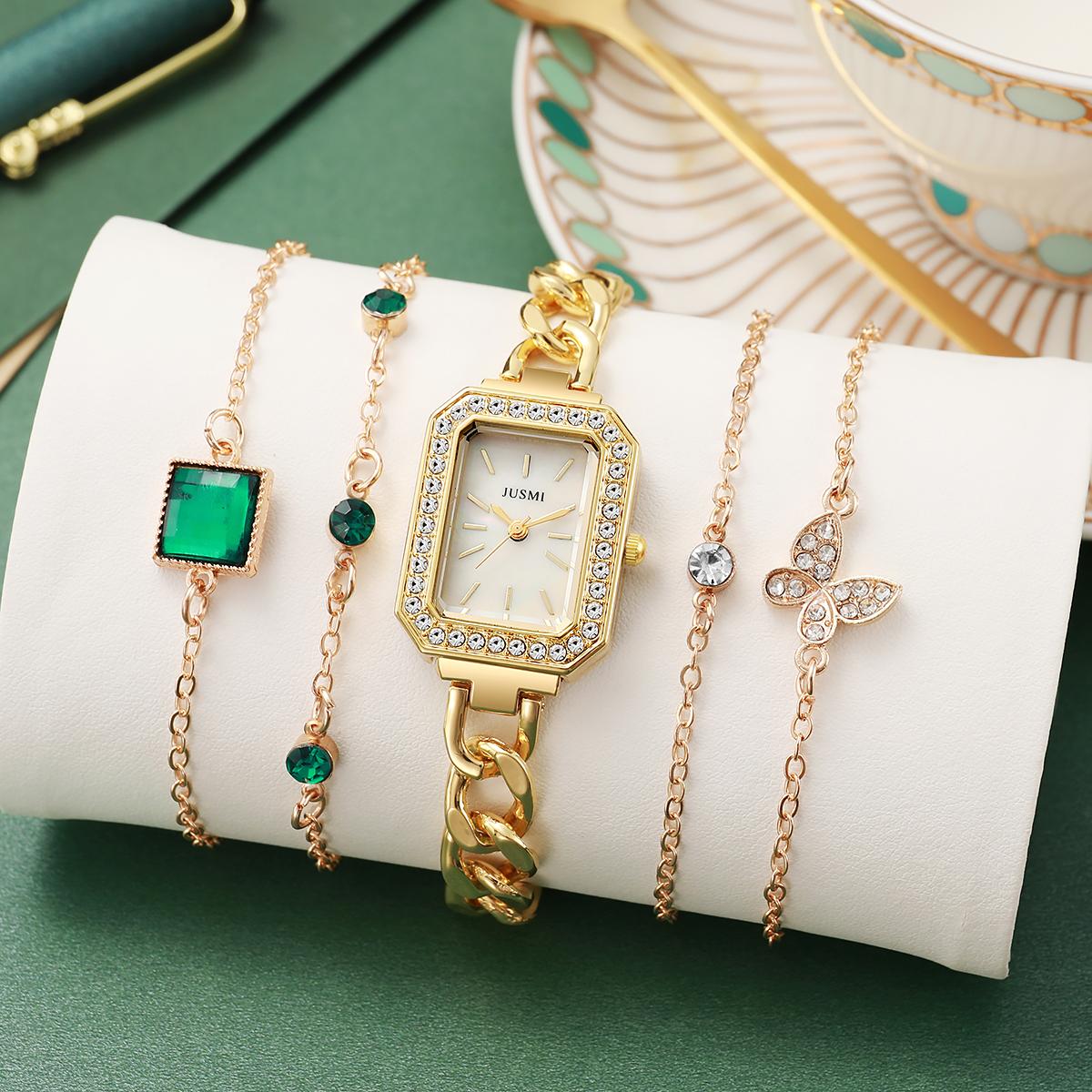 5pcs/set ladies commuting style quartz watches and bracelets set suitable for giving to friends and relatives on the anniversar жёлтый
5pcs/set ladies commuting style quartz watches and bracelets set suitable for giving to friends and relatives on the anniversar жёлтый