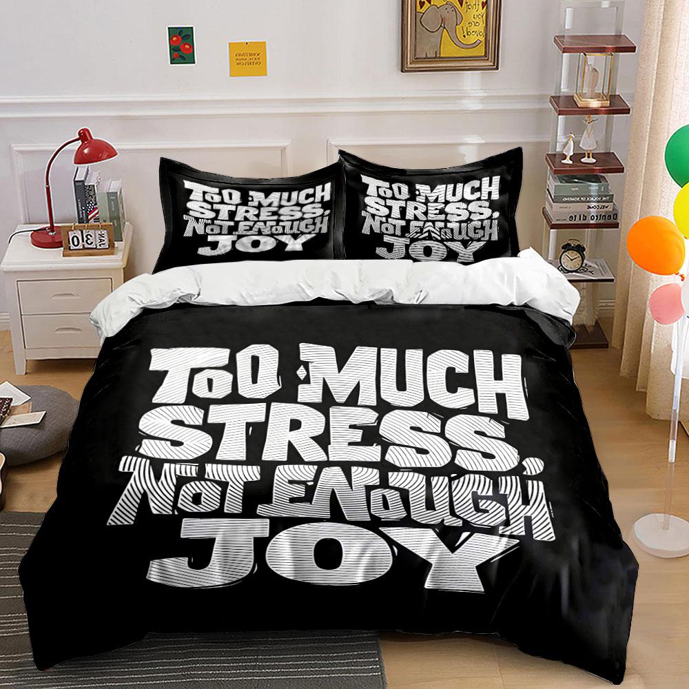 Bold white text phrase. Bedding sets Duvet cover sets Duvet covers Pillowcases(1 * Duvet Cover 2 * Pillowcases, without duvet insert) 135x200cm
Bold white text phrase. Bedding sets Duvet cover sets Duvet covers Pillowcases(1 * Duvet Cover 2 * Pillowcases, without duvet insert) 135x200cm