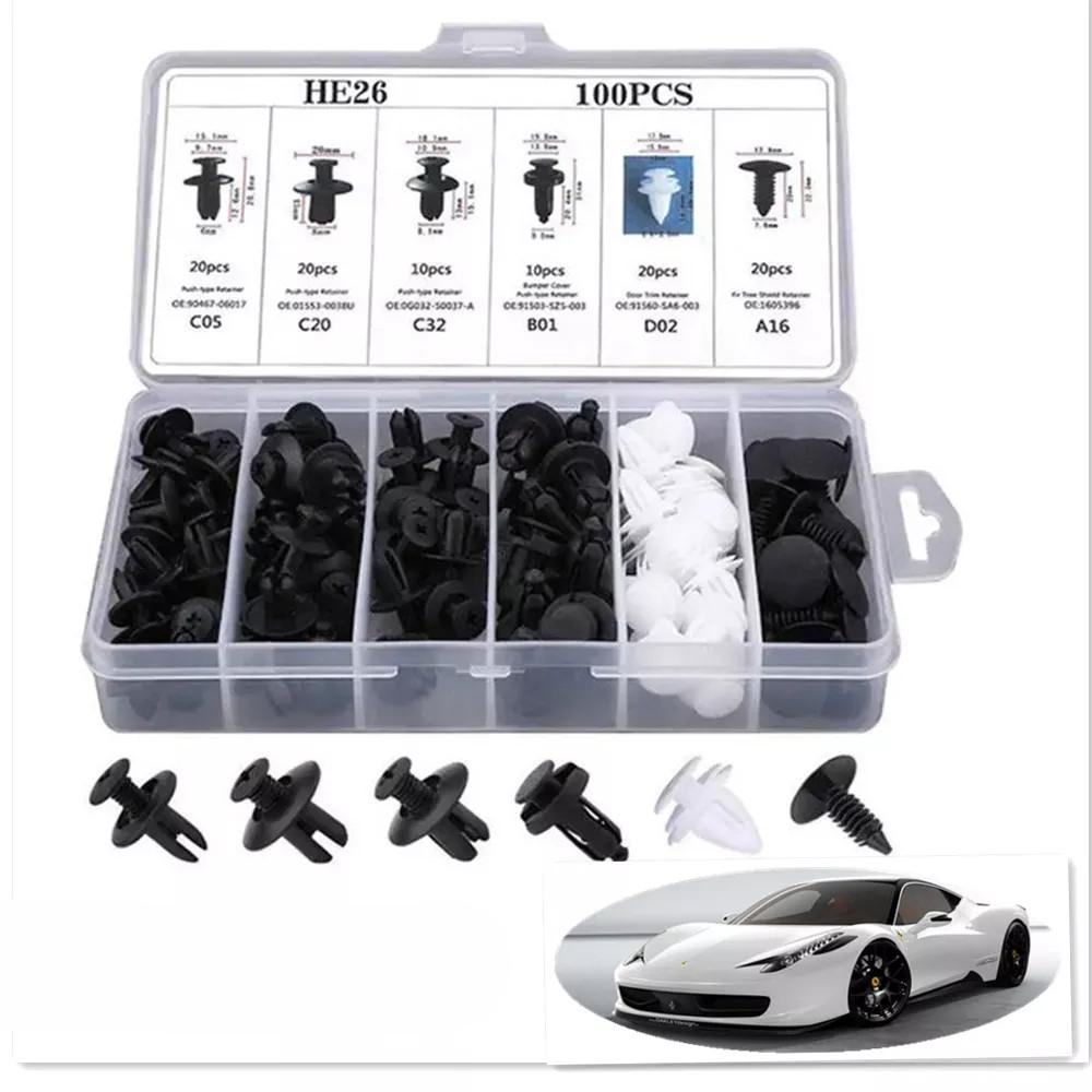 Rivet Plastic Rivets Car Retainer Kit Car Rivet Fasteners Car Fastener Kit Auto Fastener Clip 100pcs-OPP Bag
Rivet Plastic Rivets Car Retainer Kit Car Rivet Fasteners Car Fastener Kit Auto Fastener Clip 100pcs-OPP Bag