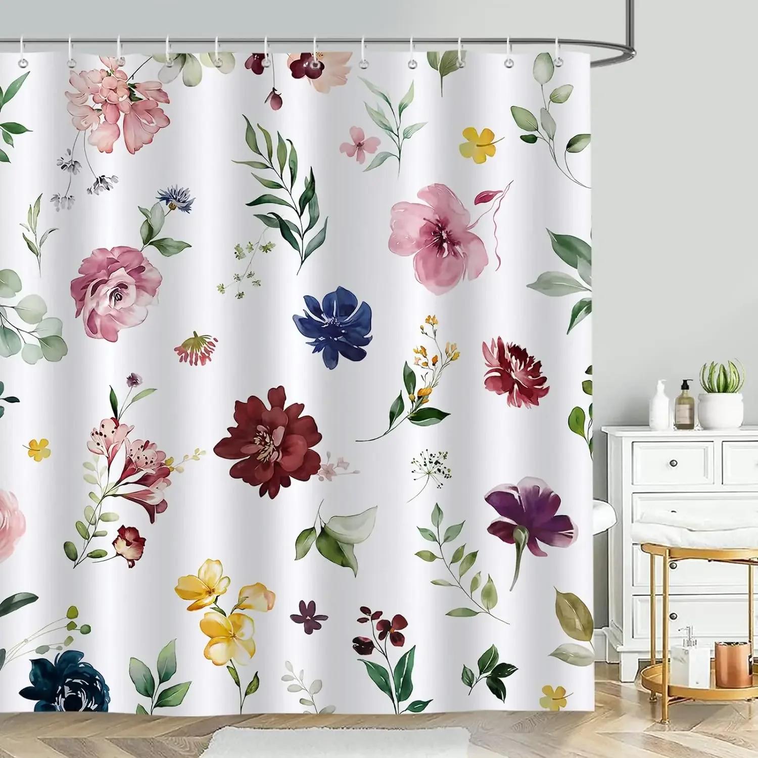 Purple Floral Shower Curtain Watercolor Flower Leaves Wildflower Polyester Fabric Washable Shower Curtains Bathroom Decoration W60H190(CM)-1 Pcs
Purple Floral Shower Curtain Watercolor Flower Leaves Wildflower Polyester Fabric Washable Shower Curtains Bathroom Decoration W60H190(CM)-1 Pcs