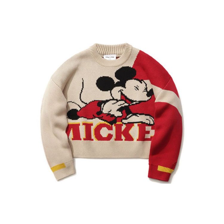 LI-NING Women s 2021SS Disney Mickey Co-Branded Loose Crew Neck Knit Sweater Tapioca Beige/Bull Red AMBR004-1 XXL
LI-NING Women s 2021SS Disney Mickey Co-Branded Loose Crew Neck Knit Sweater Tapioca Beige/Bull Red AMBR004-1 XXL