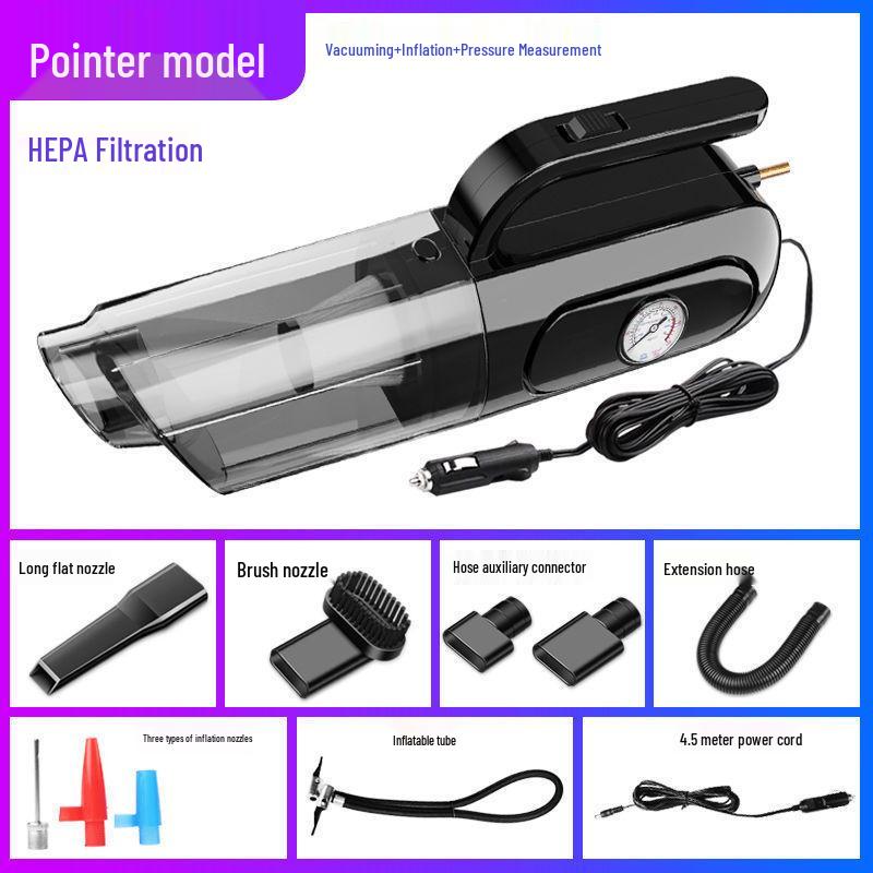 Беспроводной портативный автомобильный насос для шин двойного назначения и пылесос Black Standard Mechanical
Беспроводной портативный автомобильный насос для шин двойного назначения и пылесос Black Standard Mechanical