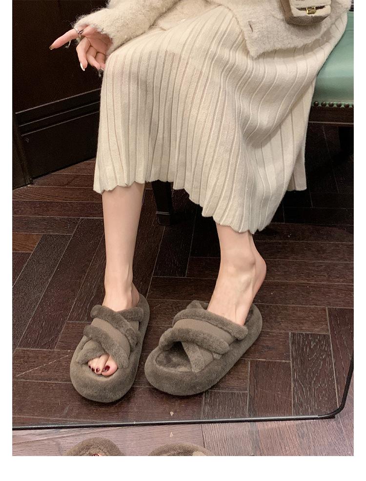 Grape mother studiolee fluffy cross belt splicing warm casual wind thick-bottomed slippers women s autumn and winter new models 40
Grape mother studiolee fluffy cross belt splicing warm casual wind thick-bottomed slippers women s autumn and winter new models 40