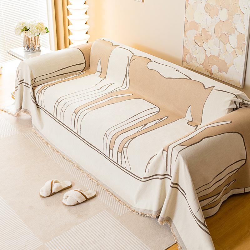 Атмосфера Чувство Четыре Сезона Универсальное Шенилловое Полотенце для Дивана с Лошадью Все Включено Универсальная Ткань для Чехла на Диван Нелипкая Шерсть Цельный 180*130cm