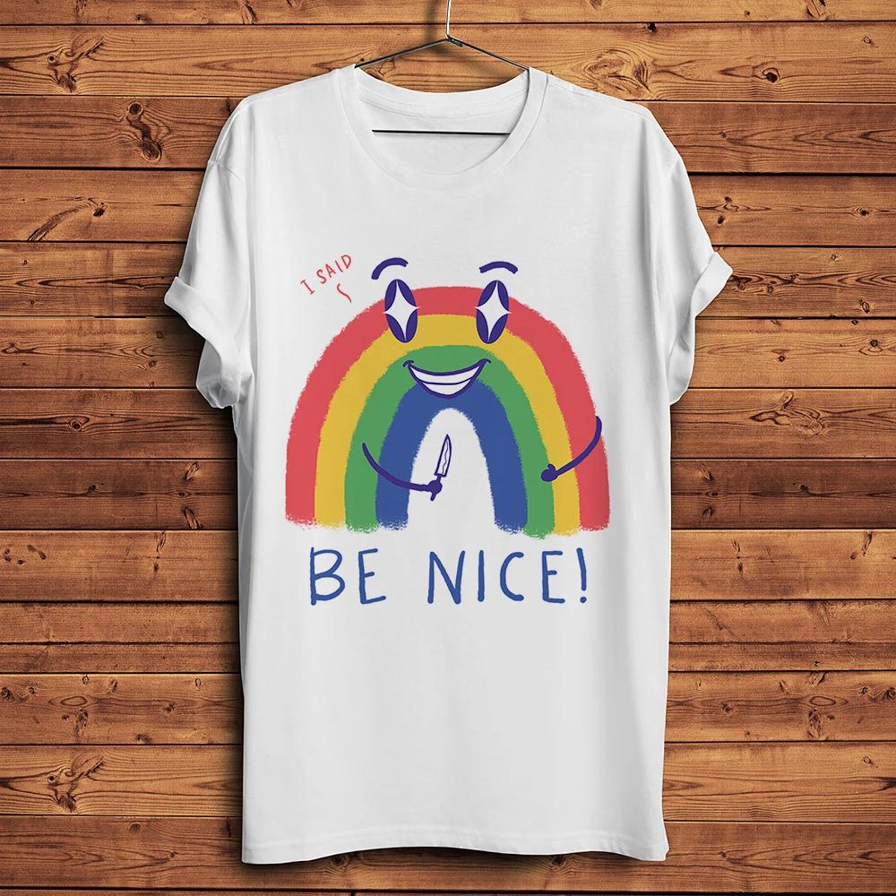 Kawaii Rainbow Be Nice Funny TshirtUnisex Summer New White Casual Short Sleeve TShirtStreetwear Unisex Teebreathable Print S
Kawaii Rainbow Be Nice Funny TshirtUnisex Summer New White Casual Short Sleeve TShirtStreetwear Unisex Teebreathable Print S