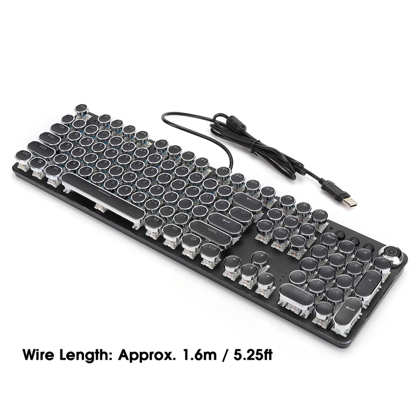 104 Keys Retro Style Electroplated Keyboard Gaming Mechanical Keyboard with Lighting Effect
104 Keys Retro Style Electroplated Keyboard Gaming Mechanical Keyboard with Lighting Effect