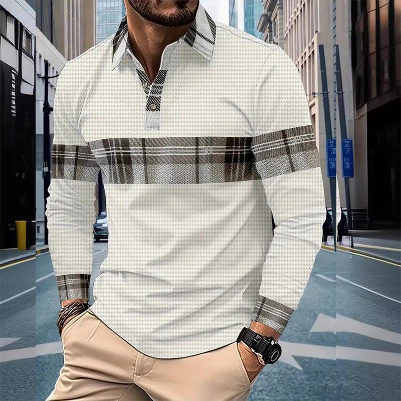 Fashion Flip Collar Office Polo Shirt Men s Breathable Leisure Long Sleeve Tops New Spring Autumn Plaid Casual Mens Clothing S белый
Fashion Flip Collar Office Polo Shirt Men s Breathable Leisure Long Sleeve Tops New Spring Autumn Plaid Casual Mens Clothing S белый