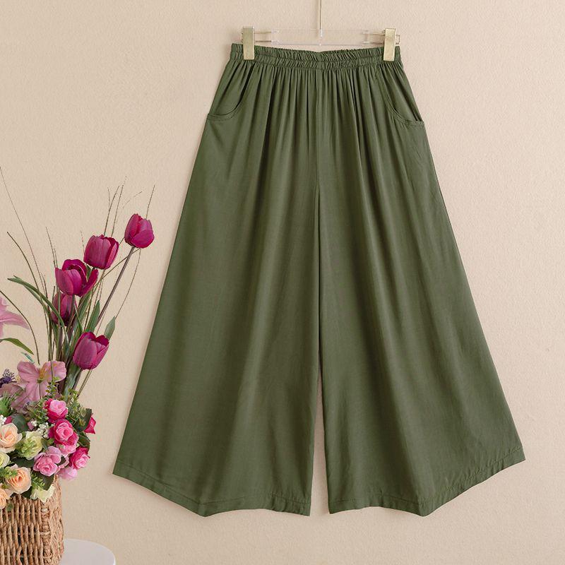 Ethnic Style High-Waisted Silk Cotton Flared Culottes for Middle-Aged Women 4XL 150-170 lbs армія зелений колір
Ethnic Style High-Waisted Silk Cotton Flared Culottes for Middle-Aged Women 4XL 150-170 lbs армія зелений колір