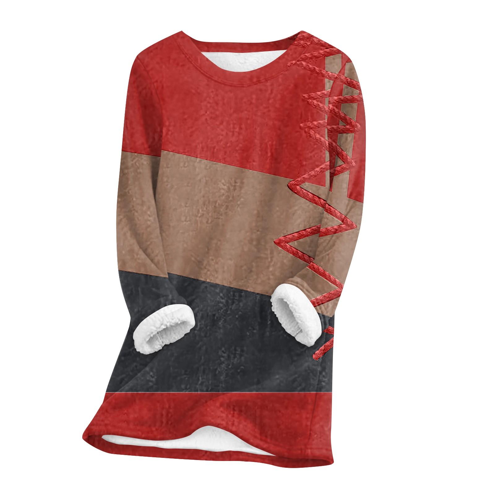 Женский топ с круглым вырезом, с принтом, утолщенный плюшевый кашемировый теплый длинный топ с длинными рукавами S
Женский топ с круглым вырезом, с принтом, утолщенный плюшевый кашемировый теплый длинный топ с длинными рукавами S