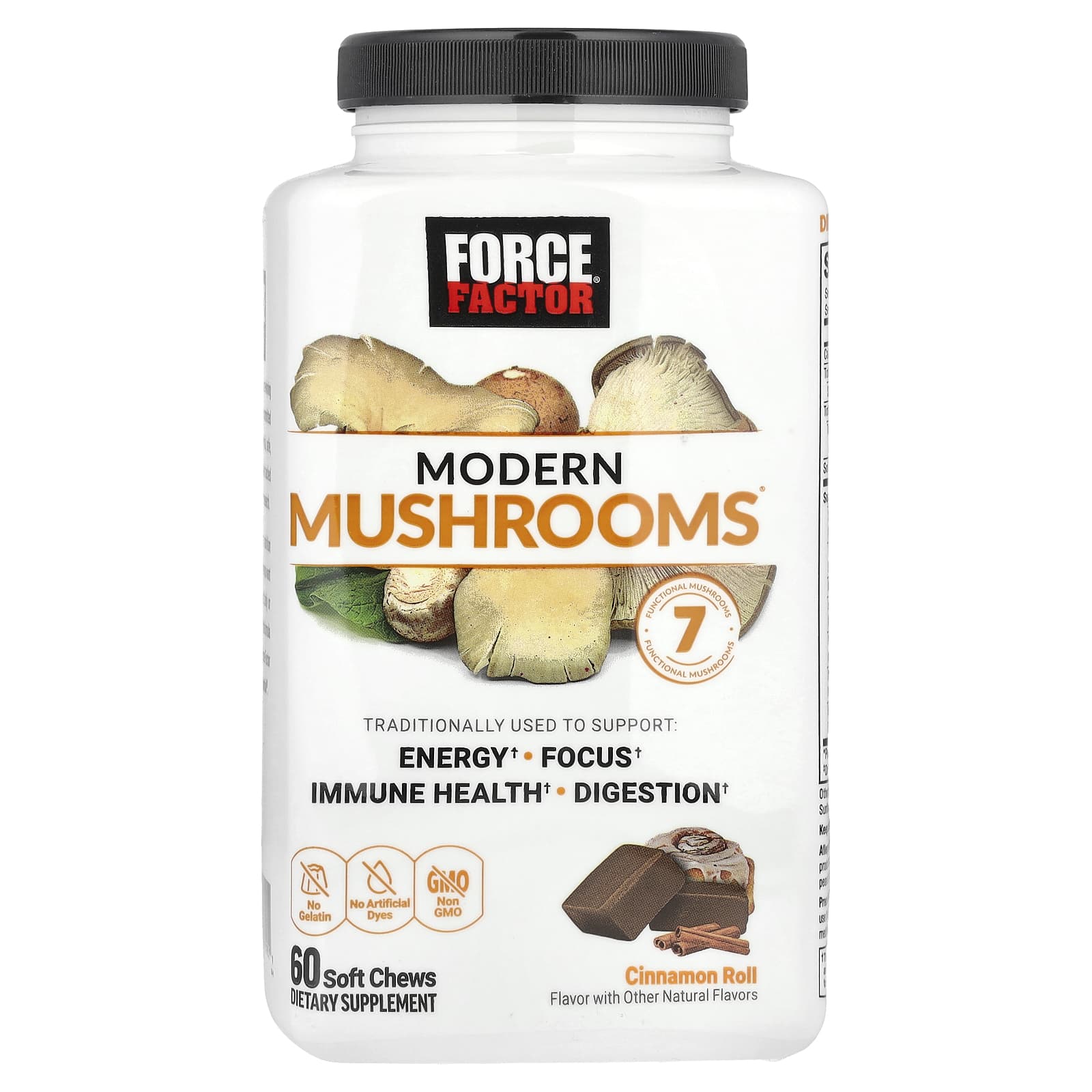 Modern Mushrooms®, Cinnamon Rolls, Soft Chews, 60 Pieces 
Modern Mushrooms®, Cinnamon Rolls, Soft Chews, 60 Pieces