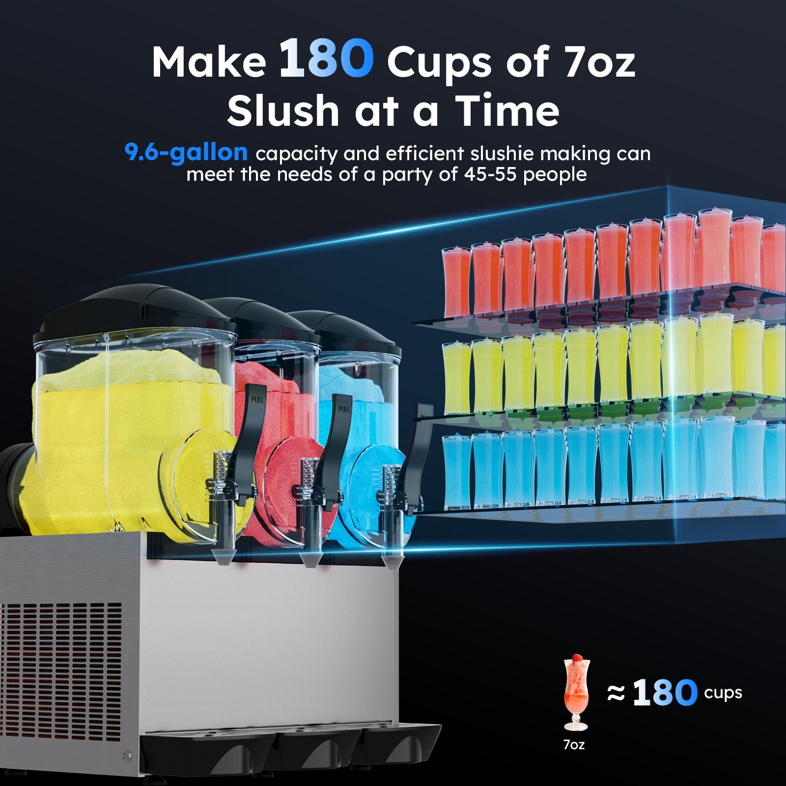 3 x 12L Commercial Slushy Machine Double Drink Dispenser Cold Juice Beverage Maker Stainless Steel for Home Bar Restaurant US
3 x 12L Commercial Slushy Machine Double Drink Dispenser Cold Juice Beverage Maker Stainless Steel for Home Bar Restaurant US