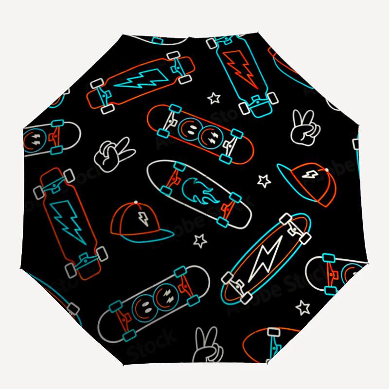 1pc Skateboard Neon Automatic Open/close Umbrella, 8-Rib sturdy structure, Auto Folding/Opening, Portable Travel Umbrella for Women,092
1pc Skateboard Neon Automatic Open/close Umbrella, 8-Rib sturdy structure, Auto Folding/Opening, Portable Travel Umbrella for Women,092