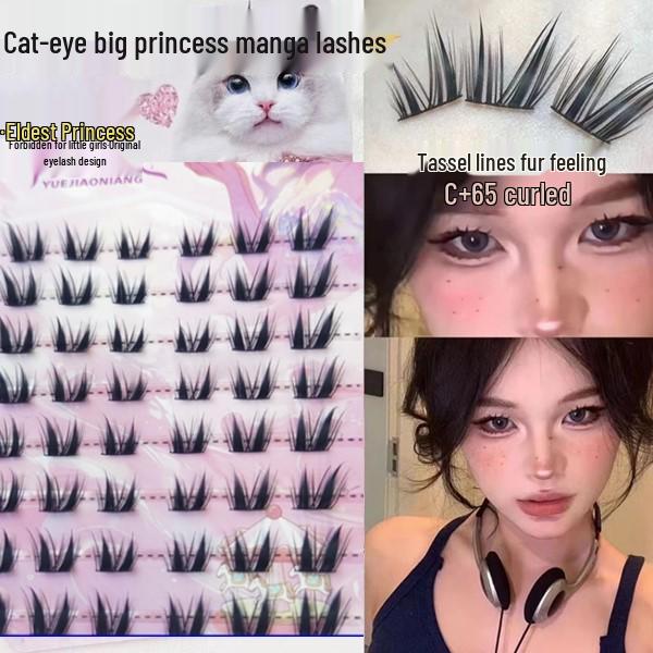 Large Capacity Princess Cat-Eye False Eyelashes - Dense, Curled, Natural-Look for Newbies
Large Capacity Princess Cat-Eye False Eyelashes - Dense, Curled, Natural-Look for Newbies