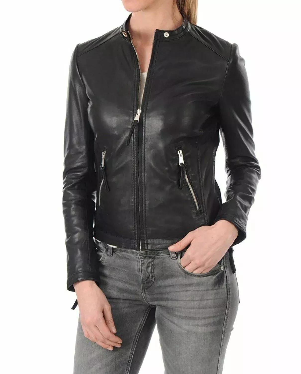New Women Black Jacket Genuine Lambskin Leather Handmade Stylish Biker Motorcycle S чорний
New Women Black Jacket Genuine Lambskin Leather Handmade Stylish Biker Motorcycle S чорний