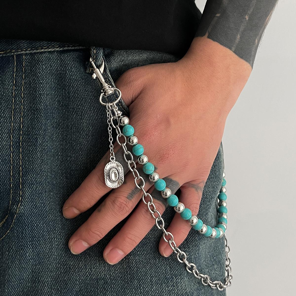 Ingemark Y2K Trendy Blue Stone Bead Jeans Pants Chain For Men Women Hip Hop Punk Double Layer Keychains Bag Accesories Jewelry
Ingemark Y2K Trendy Blue Stone Bead Jeans Pants Chain For Men Women Hip Hop Punk Double Layer Keychains Bag Accesories Jewelry