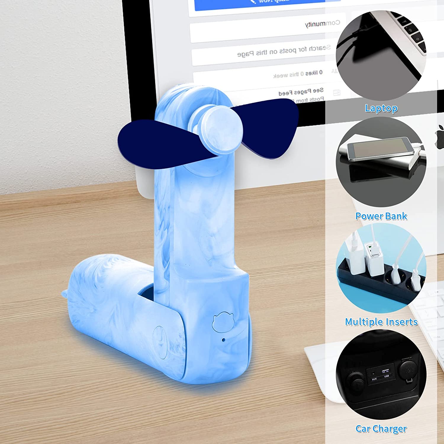 New Portable Mini Handheld Fan Small Pocket Fan USB Rechargeable Battery Fan Folding Cooling Hand Fan Mini USB Fans with Power синий
New Portable Mini Handheld Fan Small Pocket Fan USB Rechargeable Battery Fan Folding Cooling Hand Fan Mini USB Fans with Power синий