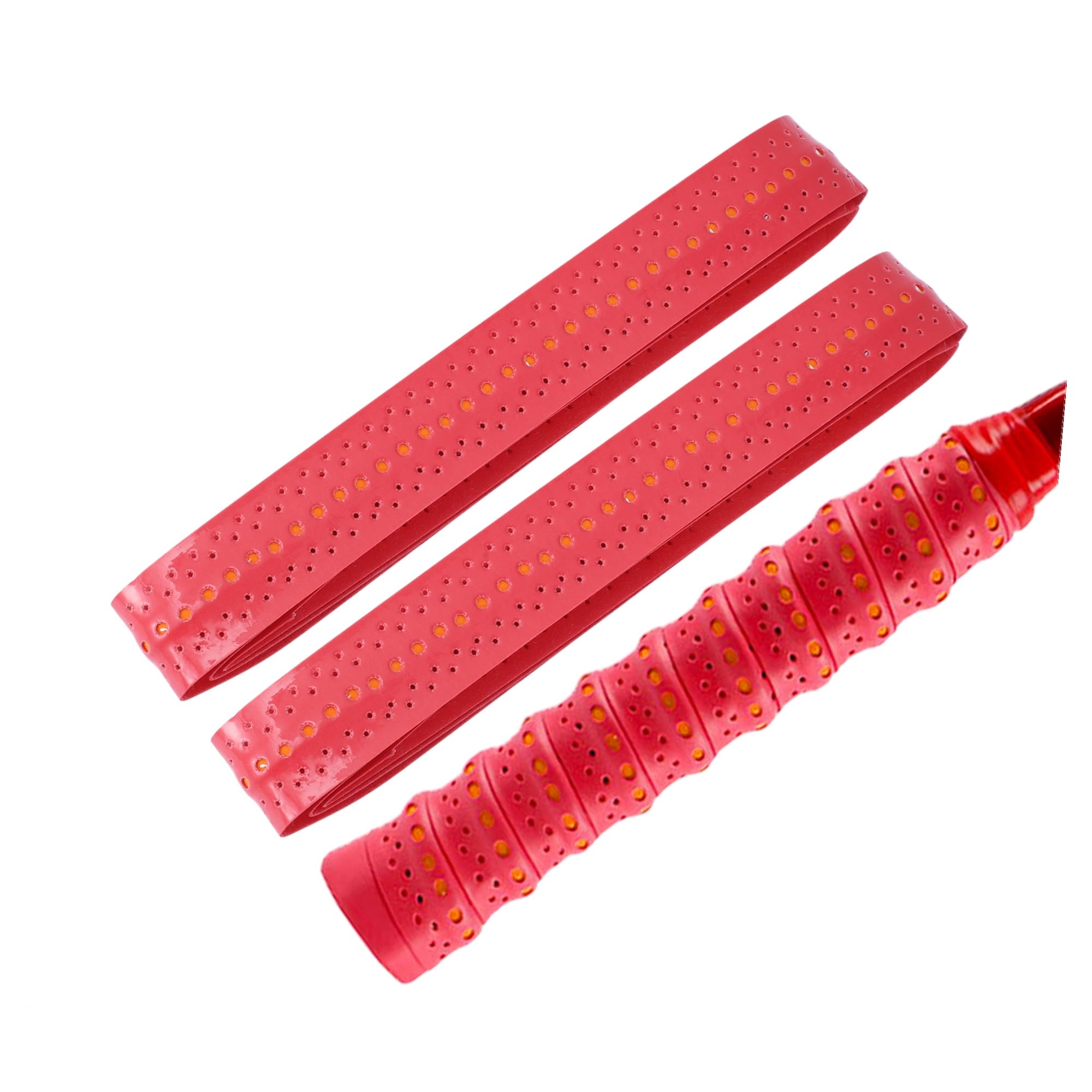 RENEWREVITAL Tennis and Badminton Grip Set of Perforated and Red for Racquets Tape, 2, Textured, Shock-Absorbing, Breathable, Wet-Type, (Yellow Dots),
RENEWREVITAL Tennis and Badminton Grip Set of Perforated and Red for Racquets Tape, 2, Textured, Shock-Absorbing, Breathable, Wet-Type, (Yellow Dots),