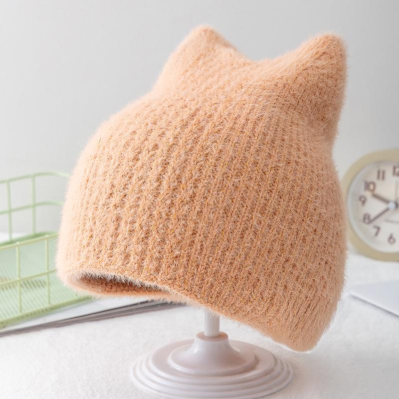 New Women Cute Cat Ear Winter Hat Double-layer Rabbit Fur Hat Stylish Soft Beanie Hat For Women Warm Grils Knitted Cap 55cm-58cm оранжевый
New Women Cute Cat Ear Winter Hat Double-layer Rabbit Fur Hat Stylish Soft Beanie Hat For Women Warm Grils Knitted Cap 55cm-58cm оранжевый