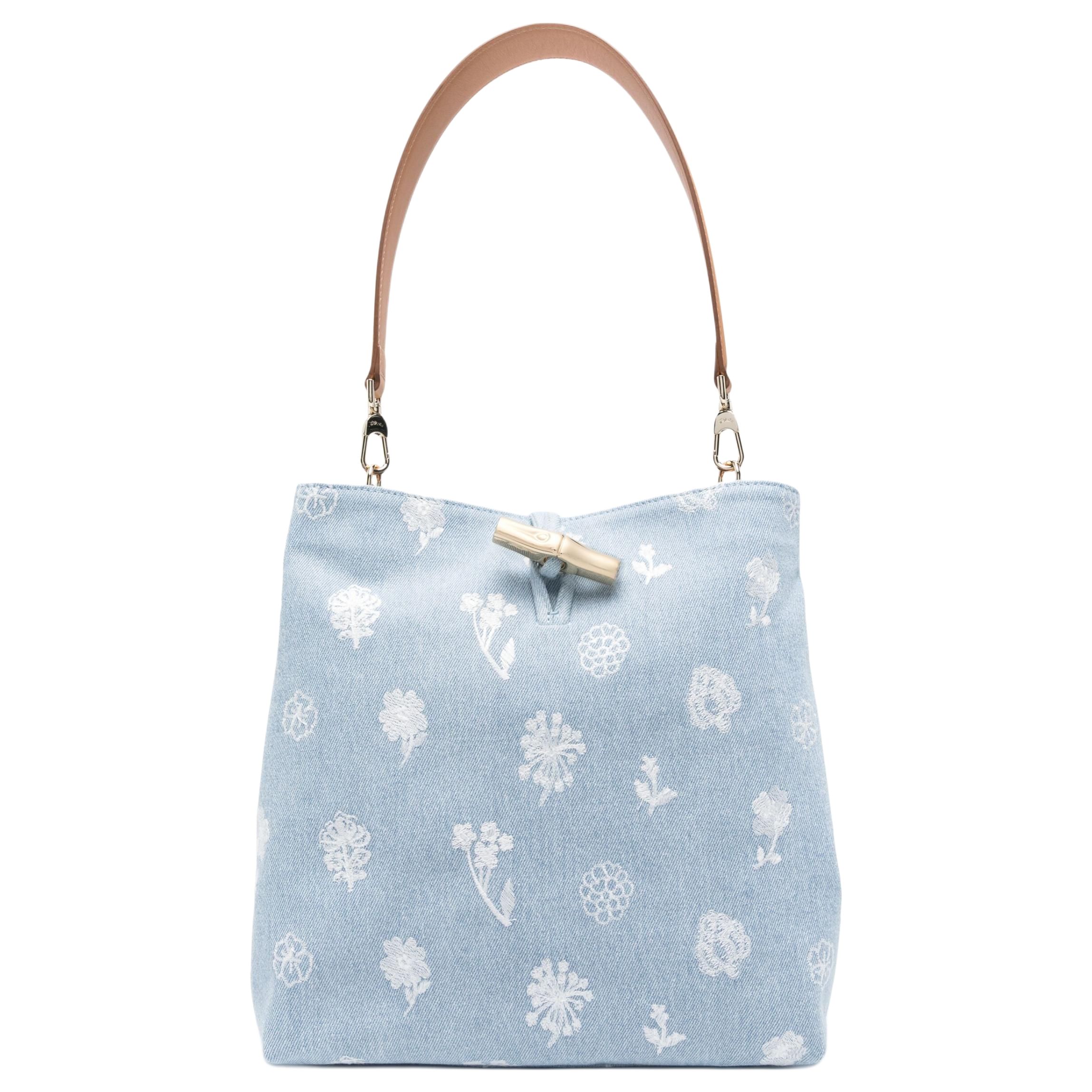 Longchamp Le Roseau Detachable Shoulder Strap Metal Bamboo Closure Fabric Cowhide Shoulder Bag Medium Women Shoulder Bag Blue 10281HGL028 Basic Set (Bag)
Longchamp Le Roseau Detachable Shoulder Strap Metal Bamboo Closure Fabric Cowhide Shoulder Bag Medium Women Shoulder Bag Blue 10281HGL028 Basic Set (Bag)