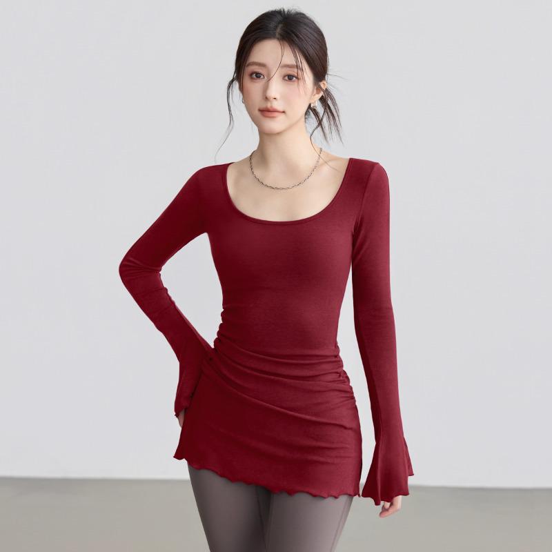 Women s Autumn/Winter Ruffle Waist-Cinching Elegant Long Sleeve Yoga Top M (Recommended weight 200-220 lbs) червоний
Women s Autumn/Winter Ruffle Waist-Cinching Elegant Long Sleeve Yoga Top M (Recommended weight 200-220 lbs) червоний
