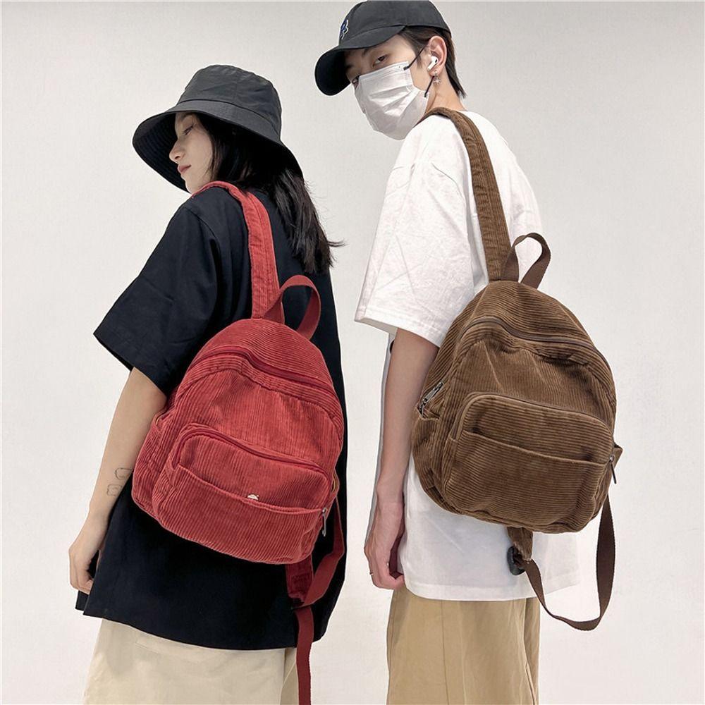 Soulder Bag Corduroy Backpack Solid Color Student Bookbags Teenager School Bags Traveling
Soulder Bag Corduroy Backpack Solid Color Student Bookbags Teenager School Bags Traveling
