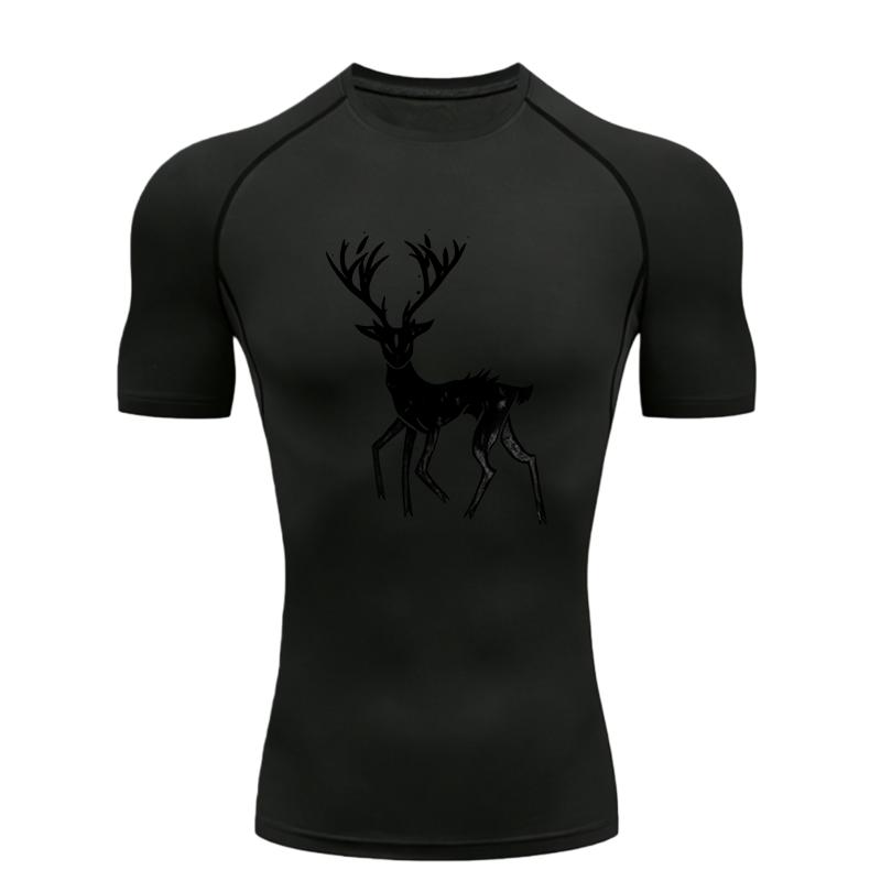 Black Deer Pattern Men s Sports T-shirt Training Fitness Compression Rashgard Tops Quick Dry Short Sleeve T-Shirt for Men S
Black Deer Pattern Men s Sports T-shirt Training Fitness Compression Rashgard Tops Quick Dry Short Sleeve T-Shirt for Men S