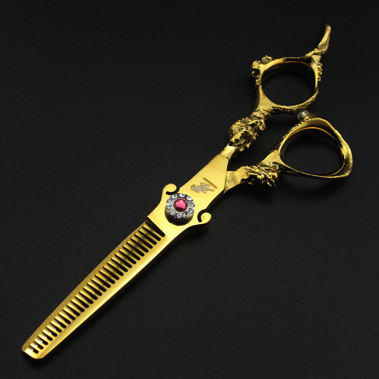 6.0 inch Freelander golden sword dragon handle, hair scissors, hair scissors, flat scissors, tooth scissors, thin scissors 07-02 6.0inch dental scissors
6.0 inch Freelander golden sword dragon handle, hair scissors, hair scissors, flat scissors, tooth scissors, thin scissors 07-02 6.0inch dental scissors