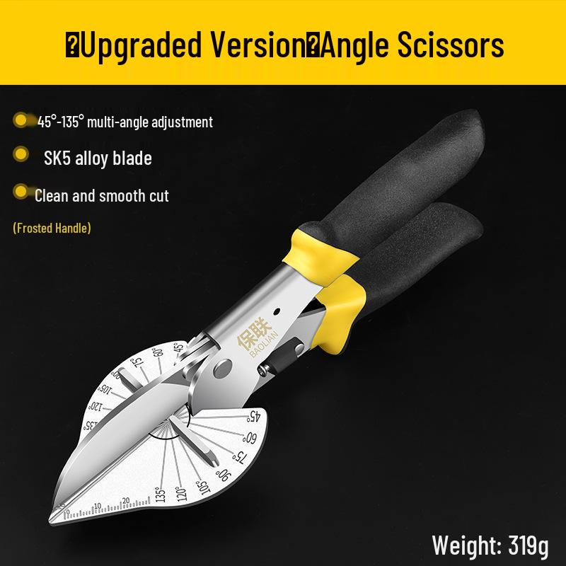 Electrician Angle Scissors & Cable Duct Cutter, 45/90° Edge Banding & Buckle Strip Multifunction Tool
Electrician Angle Scissors & Cable Duct Cutter, 45/90° Edge Banding & Buckle Strip Multifunction Tool