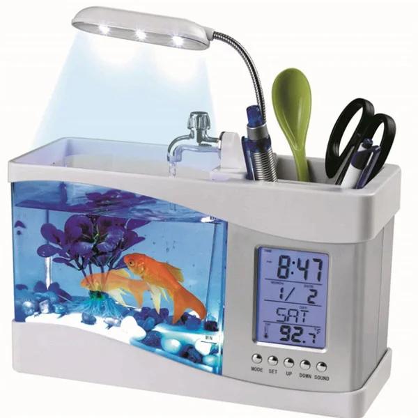 Office Decoration Fish Tank Clock Night Light Usb Mini Goldfish Bowl Table Lamp Small Multifunctional Ecological Aquarium чорний
Office Decoration Fish Tank Clock Night Light Usb Mini Goldfish Bowl Table Lamp Small Multifunctional Ecological Aquarium чорний