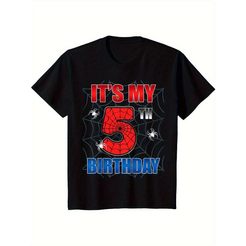 European sizes Kids Spider Web Five 5 Years Old It S My 5th Birthday Boy Party T-Shirt Kids Soft Fabric, Breathable, Comfortable Short Sleeve Tees 164cm чорний
European sizes Kids Spider Web Five 5 Years Old It S My 5th Birthday Boy Party T-Shirt Kids Soft Fabric, Breathable, Comfortable Short Sleeve Tees 164cm чорний