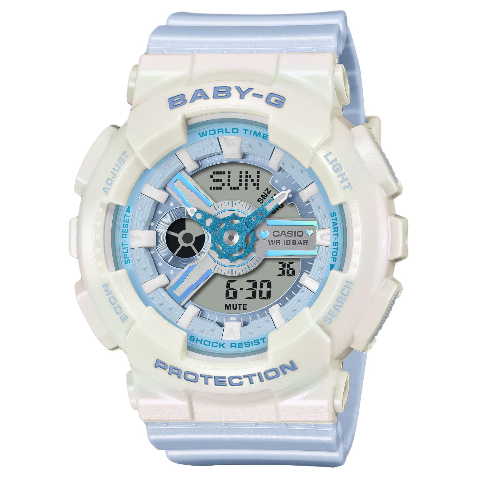 Casio BA-110 Series 100M Waterproof Casual Shock Resistant Quartz Movement Resin Strap Watch Women watches Blue BA-110PD-2A Blue Dial
Casio BA-110 Series 100M Waterproof Casual Shock Resistant Quartz Movement Resin Strap Watch Women watches Blue BA-110PD-2A Blue Dial