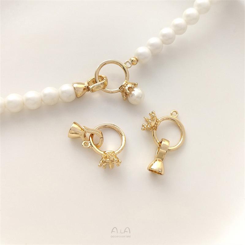 14K Gold Filled Color Retention Bead Cup Crown Ring Necklace Clasp for DIY Pearl Pendant Jewelry Accessories
14K Gold Filled Color Retention Bead Cup Crown Ring Necklace Clasp for DIY Pearl Pendant Jewelry Accessories