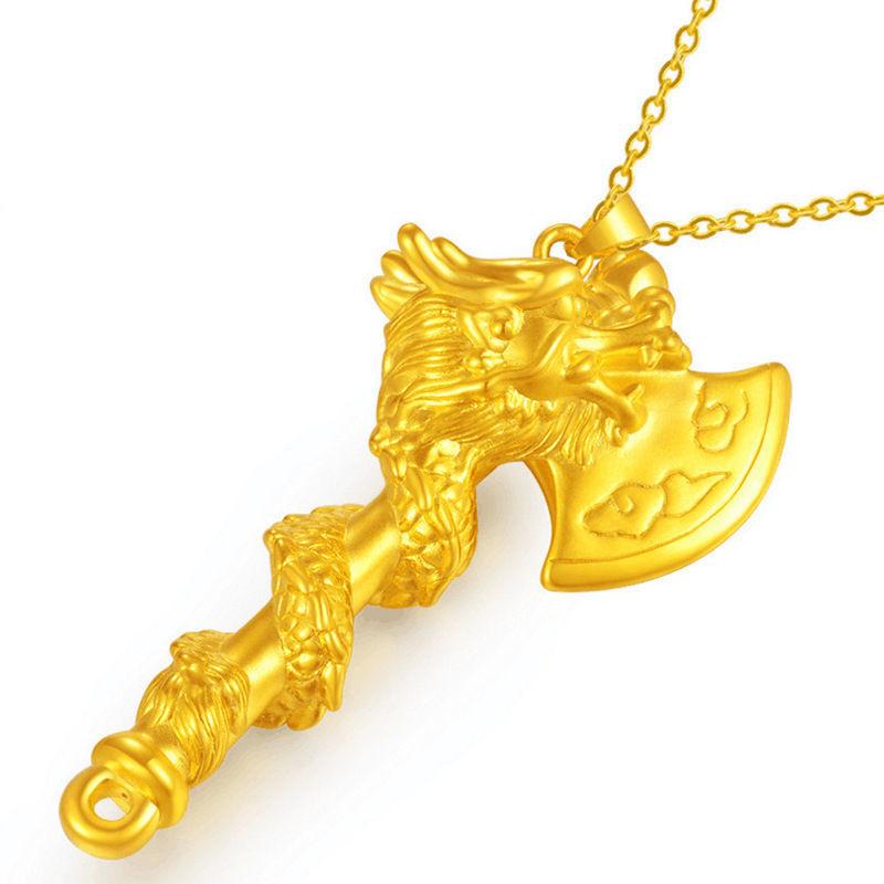 Золотой цвет дракона пластинчатый топор кулон Chinoiserie Fuzi мужские и женские ожерелья ювелирные изделия 40CM
Золотой цвет дракона пластинчатый топор кулон Chinoiserie Fuzi мужские и женские ожерелья ювелирные изделия 40CM