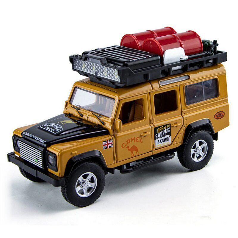 1/32 Land Rover Defender Camel Trophy литая под давлением модель автомобиля легкая игрушка подарки для детей
1/32 Land Rover Defender Camel Trophy литая под давлением модель автомобиля легкая игрушка подарки для детей