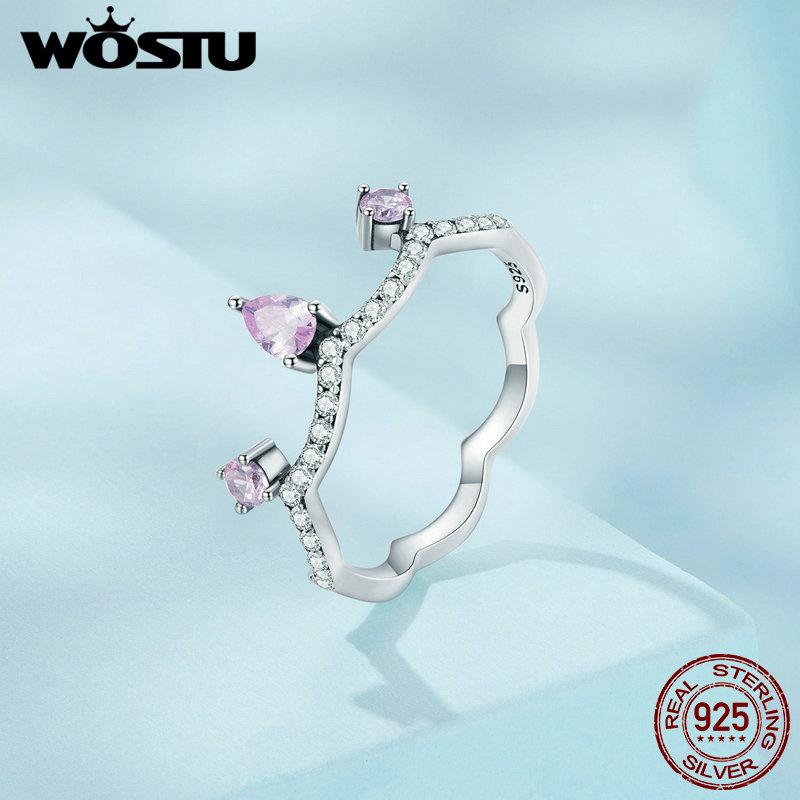 Кольцо WOSTU из стерлингового серебра 925 пробы с блестящими розовыми цирконами и короной для женщин. Изысканные и модные кольца.
Кольцо WOSTU из стерлингового серебра 925 пробы с блестящими розовыми цирконами и короной для женщин. Изысканные и модные кольца.