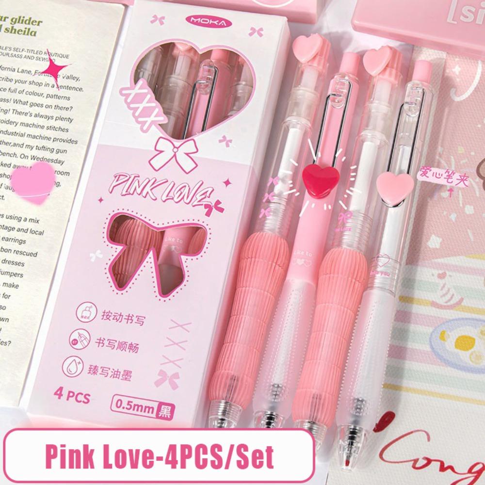 4PCS/Set 0.5mm Black Ink Neutral Pen Sweet Love Series Writing Tool Office Signature Pen Students 01
4PCS/Set 0.5mm Black Ink Neutral Pen Sweet Love Series Writing Tool Office Signature Pen Students 01