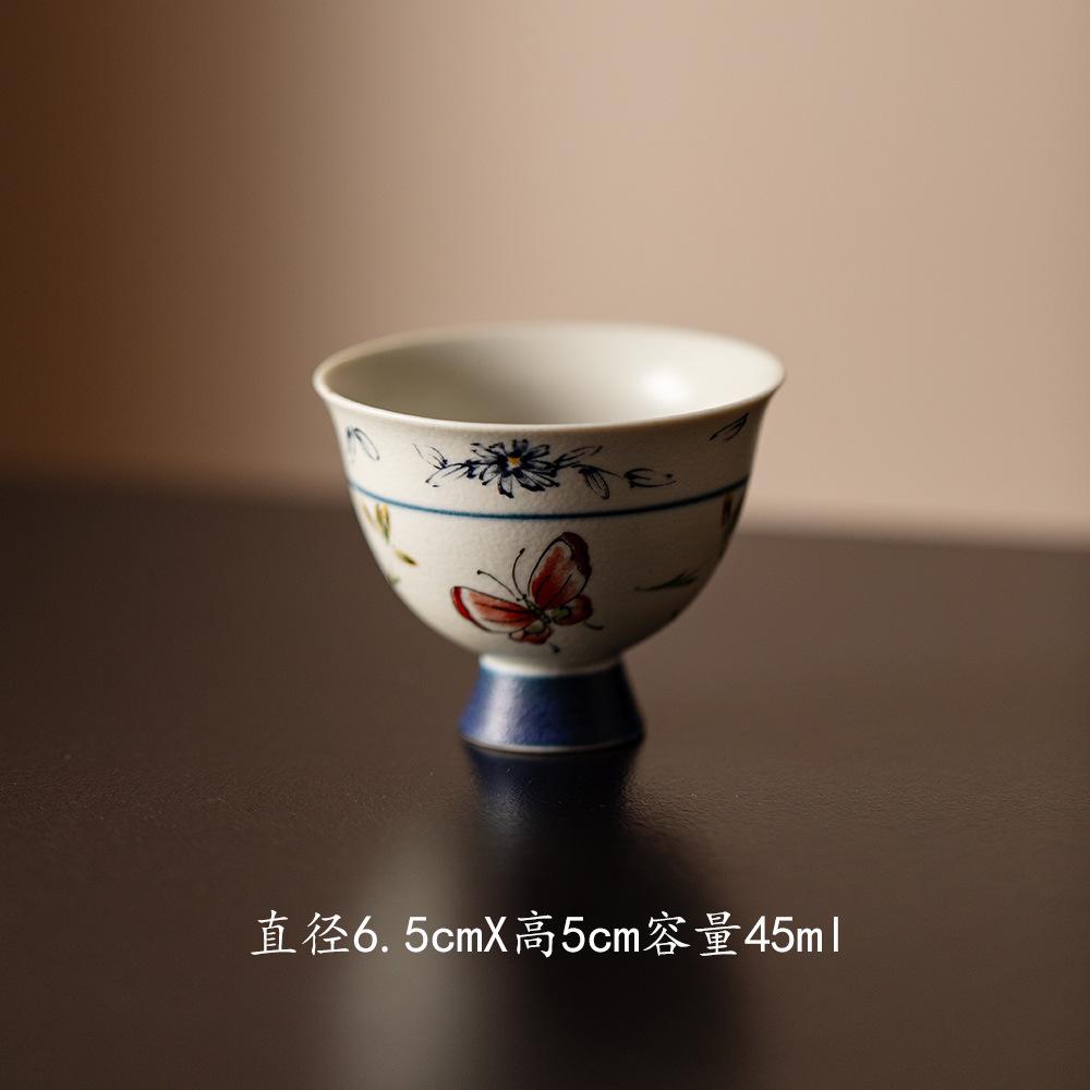 2pc/lot Hand Painted Butterfly Orchid Teacup Retro Tea Bowl Mug Tea-tasting Smelling Cup Chazhan Master Cups Chinese Teaset 45ml
2pc/lot Hand Painted Butterfly Orchid Teacup Retro Tea Bowl Mug Tea-tasting Smelling Cup Chazhan Master Cups Chinese Teaset 45ml