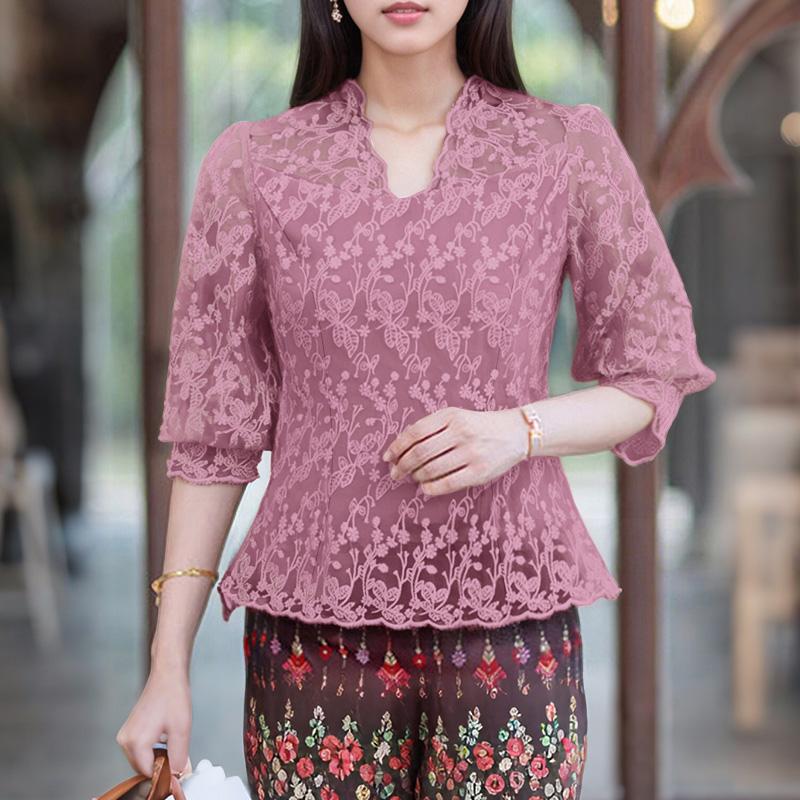 ZANZEA Женская повседневная полупрозрачная блузка с вышивкой, кружевной вставкой и рукавом три четверти 3XL камео розовый
ZANZEA Женская повседневная полупрозрачная блузка с вышивкой, кружевной вставкой и рукавом три четверти 3XL камео розовый