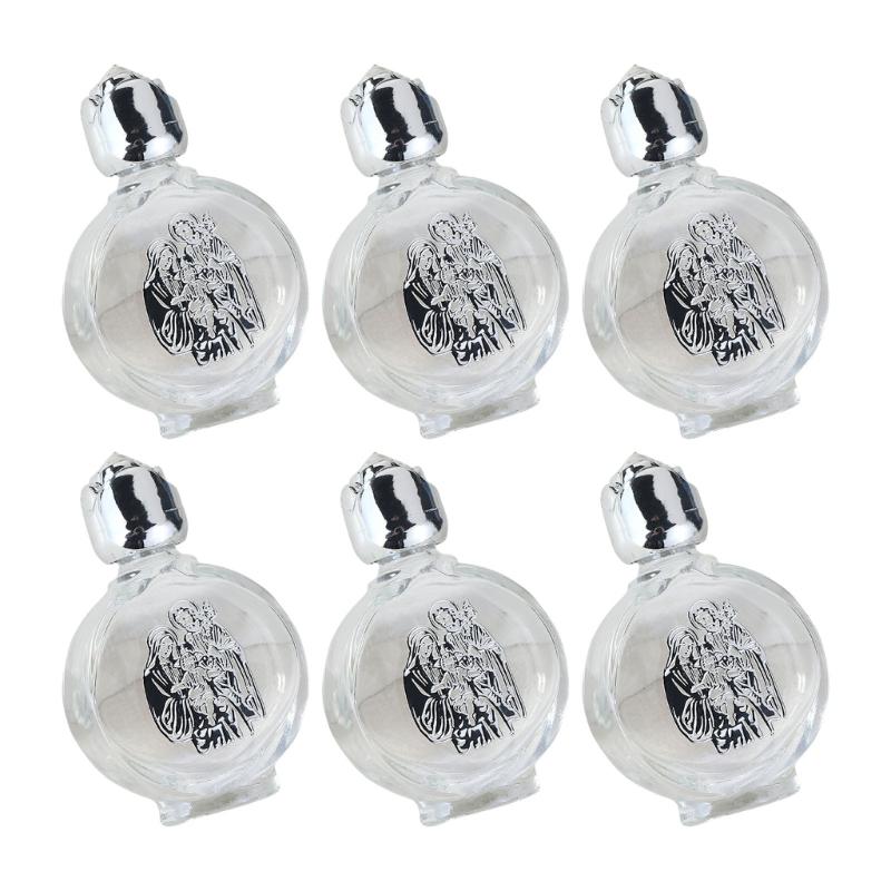 6Pcs Silver Toneds Glass Holys Water Bottles 15ml Circulars Crystals Clear Vials for Spiritual Practices
6Pcs Silver Toneds Glass Holys Water Bottles 15ml Circulars Crystals Clear Vials for Spiritual Practices