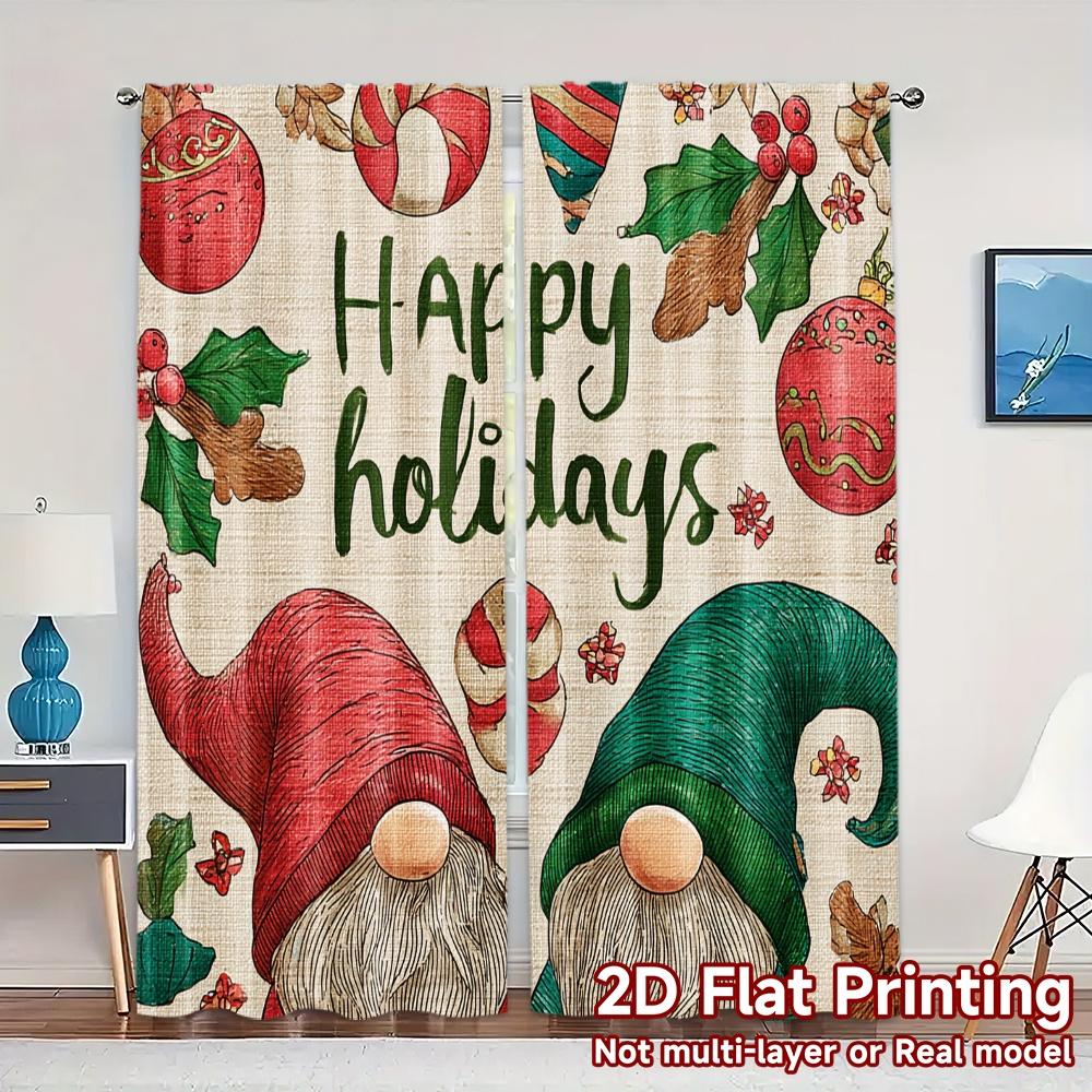 Sheer Flat Printing Jit Curtains Without Rod Festive Gnomes Chic Drapes Prints Curtain Set Of 2 Made Polyester Washable W100*H70(CM)-Hooks&1PCS
Sheer Flat Printing Jit Curtains Without Rod Festive Gnomes Chic Drapes Prints Curtain Set Of 2 Made Polyester Washable W100*H70(CM)-Hooks&1PCS