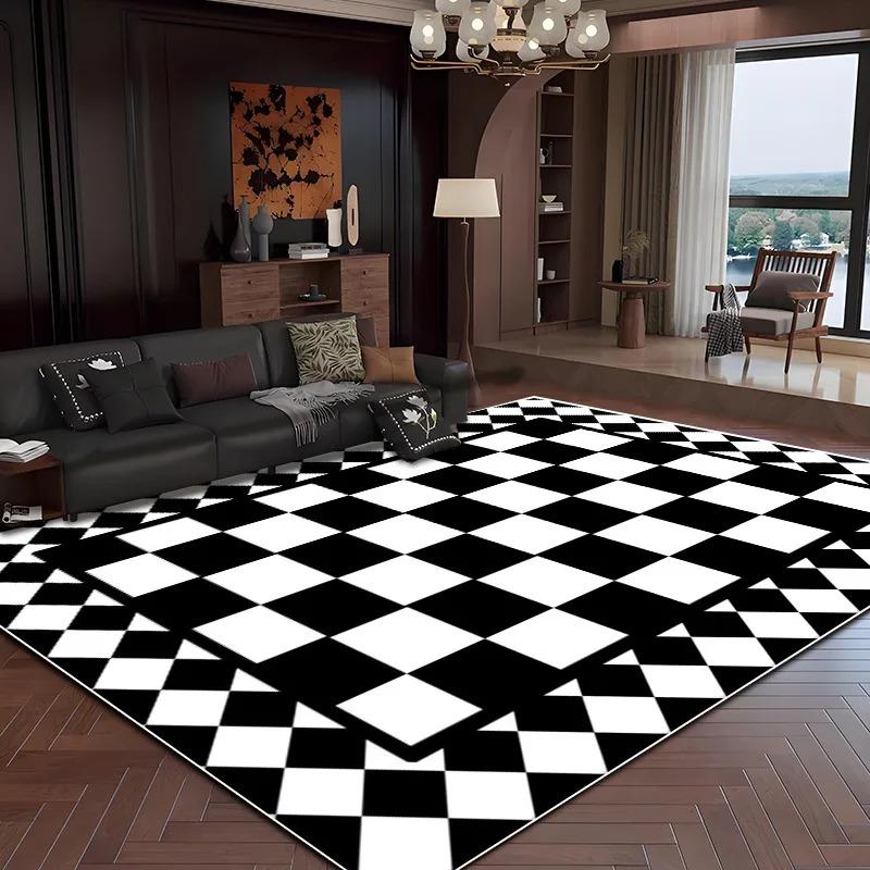 Black and White Checkered Carpet, Living Room Sofa, Simple Bedroom Cream-Style Floor Mat, Ins Bedside Home Decoration Rug 40x60CM
Black and White Checkered Carpet, Living Room Sofa, Simple Bedroom Cream-Style Floor Mat, Ins Bedside Home Decoration Rug 40x60CM