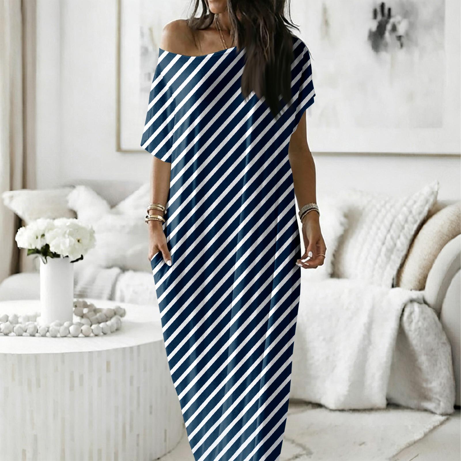 Loose Fit Maxi Dress for Women Casual Short Sleeve Crew Neck Long Dress Soft Fabric Simple Solid Design S
Loose Fit Maxi Dress for Women Casual Short Sleeve Crew Neck Long Dress Soft Fabric Simple Solid Design S