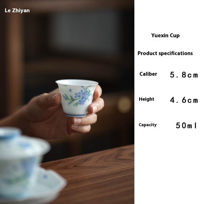 Underglaze Color Hand-painted Freesia Single Teacup Ceramic Kung Fu Master Cup Household Tea Cup Smell Cup 200ml
Underglaze Color Hand-painted Freesia Single Teacup Ceramic Kung Fu Master Cup Household Tea Cup Smell Cup 200ml