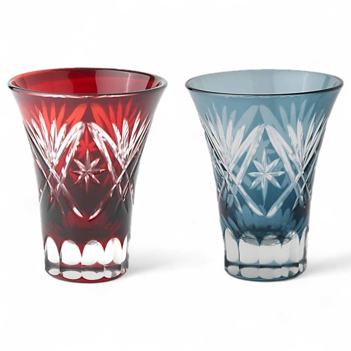 Mizukage Kiriko Pair of Glasses for Cold Diameter x Star Fan Red Ink Bishou Current Model J-kitchens Sake, 6.2 7.8cm, 60cc, Design, & Blue, (Bisho)
Mizukage Kiriko Pair of Glasses for Cold Diameter x Star Fan Red Ink Bishou Current Model J-kitchens Sake, 6.2 7.8cm, 60cc, Design, & Blue, (Bisho)