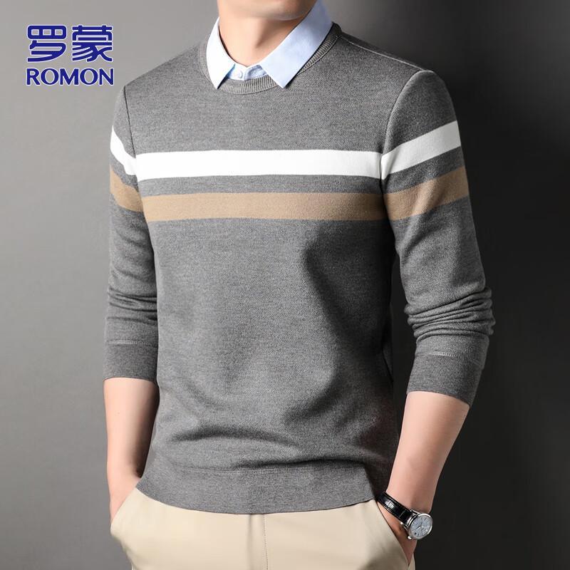 ROMON Men s Faux Two-Piece Shirt Collar Pullover Sweater XL
ROMON Men s Faux Two-Piece Shirt Collar Pullover Sweater XL