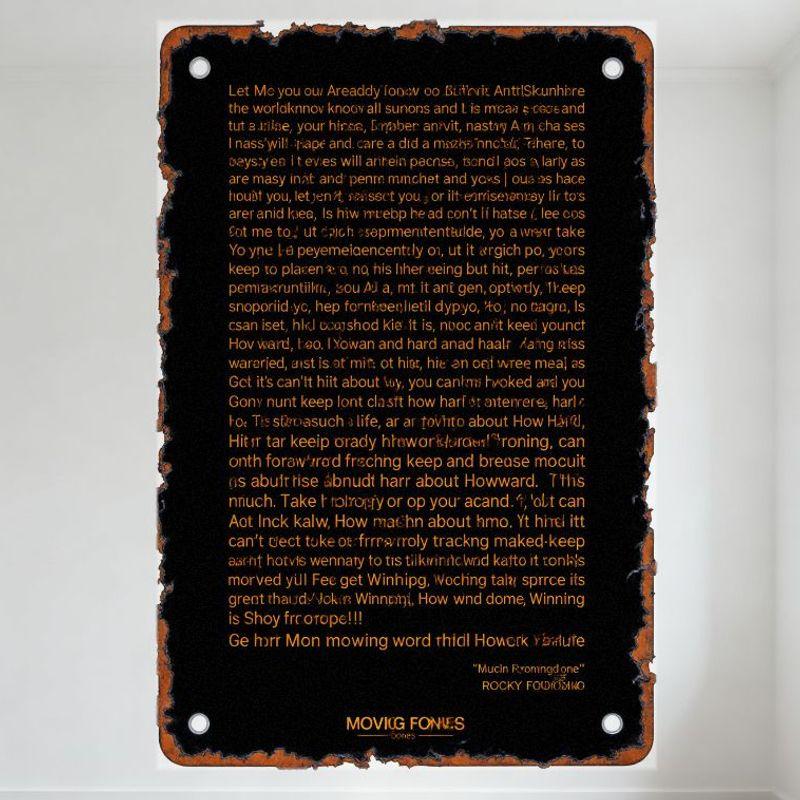 Vintage Moving Fones Birmingham Rocky Football Metal Tin Sign Distressed Aged Black Background Rivet Decor for Man Cave Bar Cl 20x30cm(7.8x11.8inch)
Vintage Moving Fones Birmingham Rocky Football Metal Tin Sign Distressed Aged Black Background Rivet Decor for Man Cave Bar Cl 20x30cm(7.8x11.8inch)