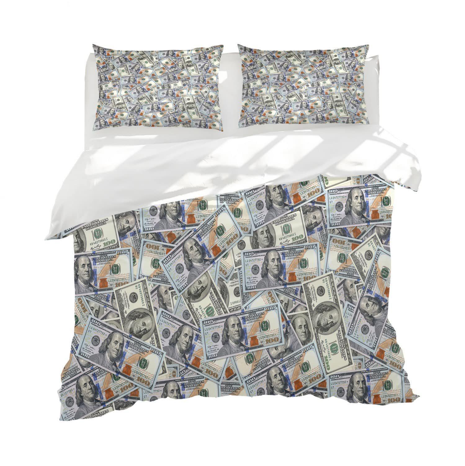 Money Duvet Cover Set Queen Size, One Hundred Dollar Bedding Sets For Boys Kids Men, Funny Cool Comforter Covers Bedroom Decor EU single(135x200cm)
Money Duvet Cover Set Queen Size, One Hundred Dollar Bedding Sets For Boys Kids Men, Funny Cool Comforter Covers Bedroom Decor EU single(135x200cm)